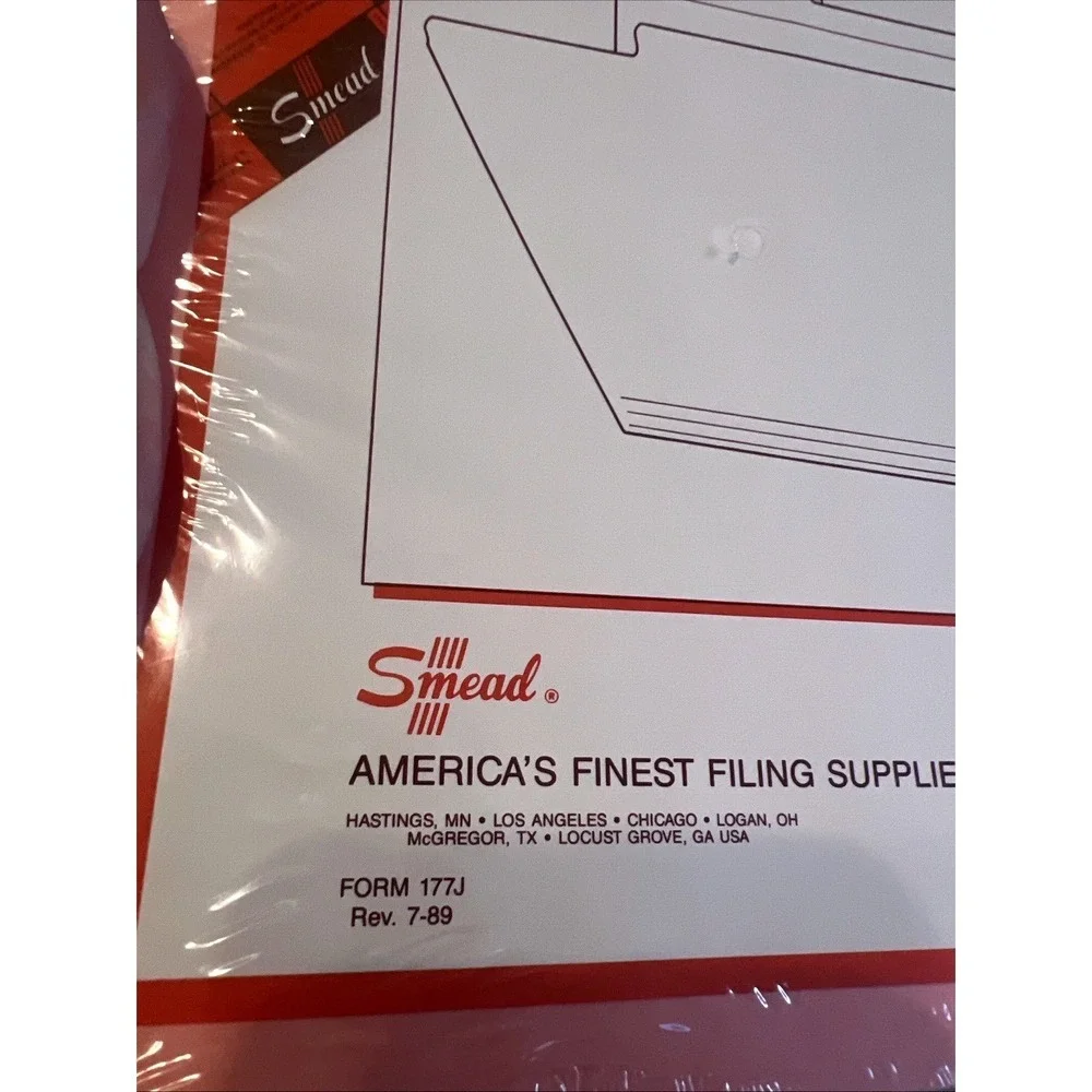 New Old Stock Lot of 6 Packages 72 Smead Total File Folders W/ Tabs USA 3rd Cut